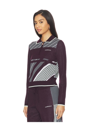 Casablanca Diagonal Sporty Polo in Navy. Size M. Also in XS, S.
