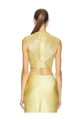 Cult Gaia Haisley Top in Metallic Gold. Size 10. Also in 2, 4, 8.