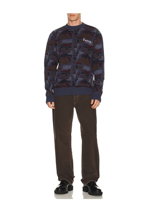 By Parra Repeat FTP Booster Knitted Pullover in Blue. Size M. Also in S.