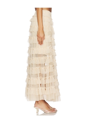 ALLSAINTS Aude Ruffle Skirt in Nude. Size 2. Also in 4, 6.