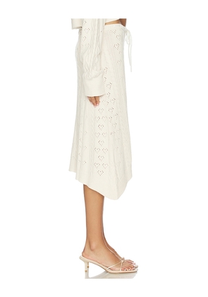 GUIZIO Noah Cable Skirt in White. Size M. Also in L, S, XL, XS, XXL.