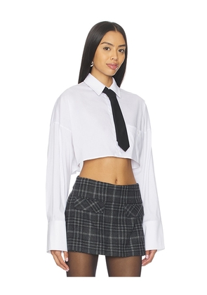 Aniye By Moon Cropped Shirt in White. Size M. Also in S.