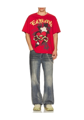 Ed Hardy Heart Boxy Tee in Red. Size M. Also in S, L, XL/1X.