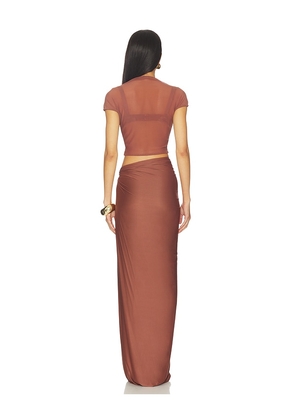 Deme by Gabriella Dove Dress in Brown. Size M. Also in XS, S, L, XL.