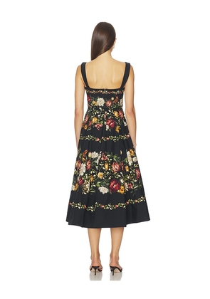 Agua by Agua Bendita Alcaparra Midi Dress in Black. Size XL. Also in L.
