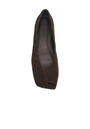 ALOHAS Katia Suede Ballet Flat in Chocolate. Size 37. Also in 36, 38, 39, 40, 41.