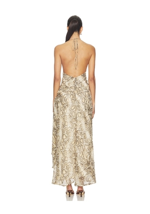 Bardot Cyrel Printed Maxi Dress in Grey. Size 12. Also in 4, 2, 6, 8, 10.