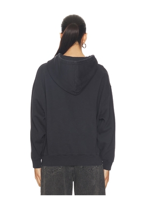 ANINE BING Jaci Hoodie Letterman in Black. Size M. Also in XS, S.