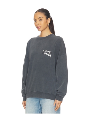 ANINE BING Miles Sweatshirt Empowerment in Black. Size S. Also in M.