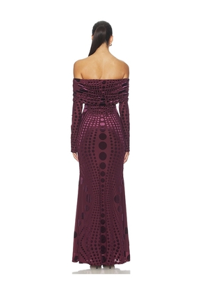 AFRM Thelma Burnout Velvet Dress in Mauve. Size M. Also in S, XXS, XS.