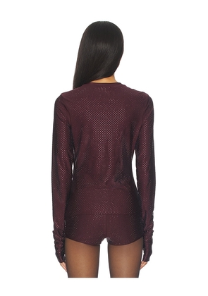 AFRM Kaylee Stud Jersey Top in Purple. Size L. Also in S, XS, M, XL, 2X.