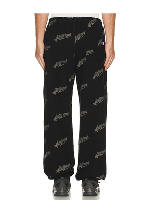 Badfriend Star Sweatpant in Black. Size M. Also in L, XL/1X.