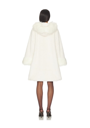 Adrienne Landau Cecilia Coat in White. Size M. Also in S, L.