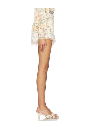 Camilla High Waisted Flare Short in Neutral. Size S. Also in L.