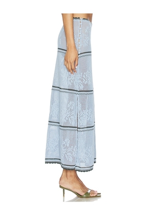 Agua Bendita x REVOLVE Tove Skirt in Blue. Size M. Also in L, S, XS.