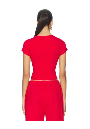 Eterne Short Sleeve Baby Tee in Red. Size XS. Also in S.