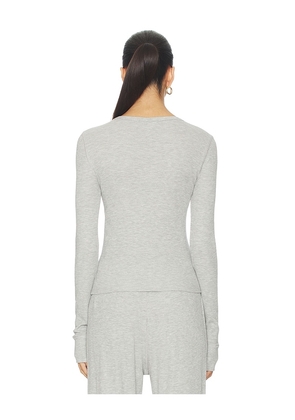 Eterne Long Sleeve Thermal Top in Light Grey. Size M. Also in L.