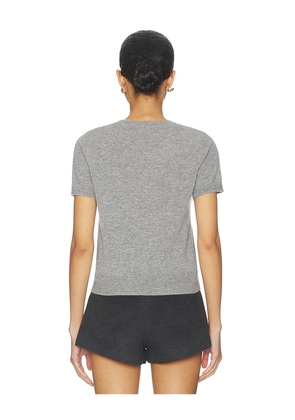 AEXAE Cashmere Cropped Knit Top in Grey. Size M. Also in S.