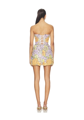 Bronx and Banco Amalfi Pailette Liv Strapless Mini Dress in Pink, Orange. Size L. Also in S, M, XL.