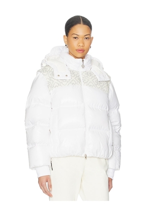 Casablanca Puffer With Removable Sleeves in White. Size XS. Also in S.