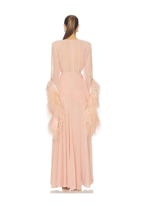 Bronx and Banco Geisha Maxi Dress in Peach. Size XS. Also in S, M.