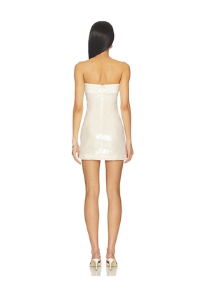 Elodie the Label Julia Sequin Mini Dress in Cream. Size L. Also in S, M.