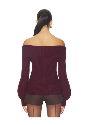 ASTR the Label Tilde Sweater in Wine. Size M. Also in L, S, XS.