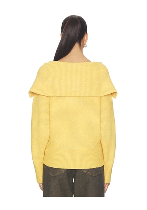 Elodie the Label Leigh Zipup Sweater in Mustard. Size M. Also in S, L.