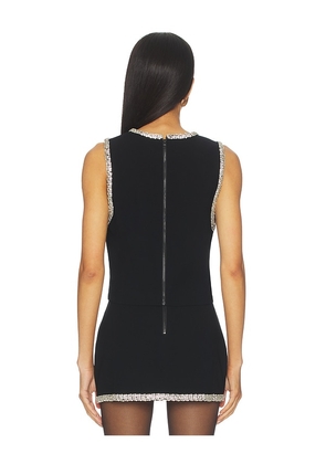 Alice + Olivia Amal Boxy Tank in Black. Size L. Also in XL, XS.