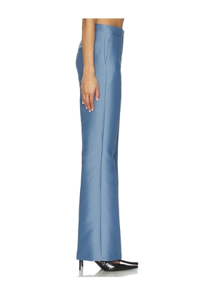 ALIGNE Figaro Satin Trouser in Heather in Blue. Size 2. Also in 0, 4, 8.
