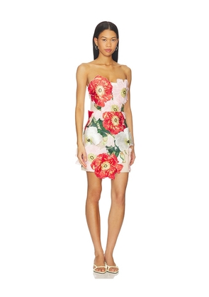 ELLIATT Solara Mini Dress in Pink,Red. Size L. Also in S, XS, M, XL.