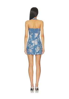 ELLIATT Ivena Mini Dress in Blue. Size L. Also in S, XS, M, XL.