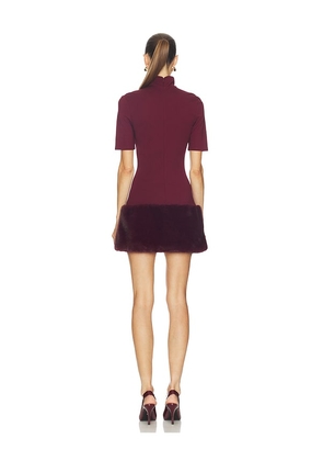 Camila Coelho Isadora Mini Dress in Burgundy. Size L. Also in XXS, XS, S, M.