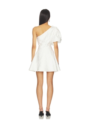 ELLIATT Saffron Asym Mini Dress in White. Size L. Also in S, XS.