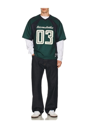 Billionaire Boys Club O-line Knit Jersey Tee in Dark Green. Size M. Also in L, XL/1X.