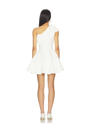 ELLIATT Noralyn One Shoulder Mini Dress in White. Size L. Also in S, XS, M.