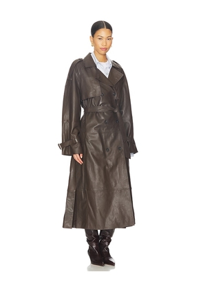 ALLSAINTS Reed Mac Coat in Brown. Size S. Also in M.
