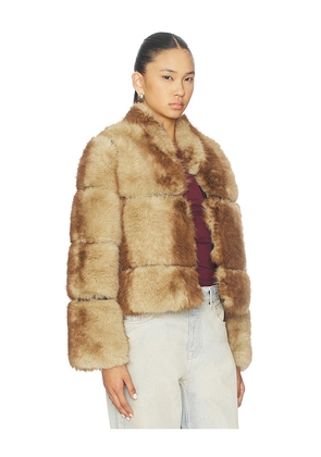 Apparis Sai Mink Coat in Tan. Size M. Also in S, XS, L.