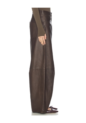 ALLSAINTS Jett Lea Trouser in Brown. Size 10. Also in 4, 8.