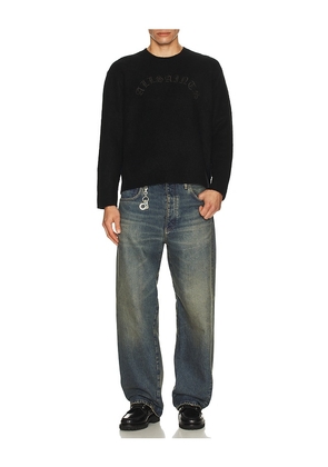 ALLSAINTS Curv Crew Neck Sweater in Black. Size M. Also in XL/1X.