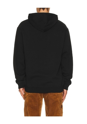 Brixton Woodburn Label Hoodie in Black. Size M. Also in S.