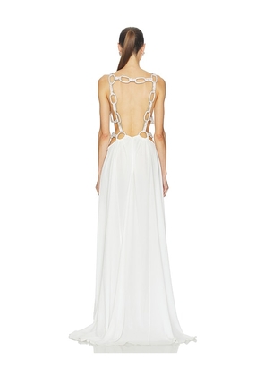 Bronx and Banco Brielle Diamond Gown in White. Size S. Also in L, XL.