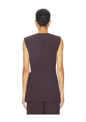 Amanda Uprichard Halcyon Vest in Brown. Size S. Also in L, M, XL, XS.