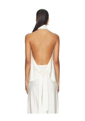 EAVES Ashild Halter Top in Ivory. Size M. Also in L, XL.