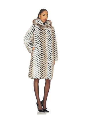 Adrienne Landau Elenor Coat in Cream. Size M. Also in S, L.