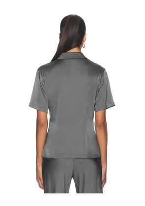 EAVES Groa Cinched Top in Charcoal. Size M. Also in L, S, XL, XS, XXS.
