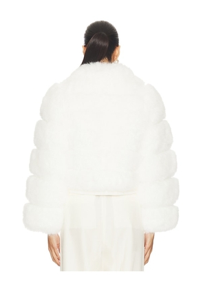 Adrienne Landau Icon Fur Jacket in White. Size M. Also in S, L.