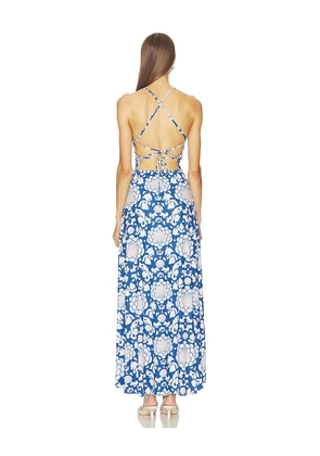 Agua Bendita Arista Dress in Blue. Size M. Also in L.