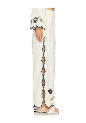 Agua Bendita Winter Pants in White. Size M. Also in S, L.