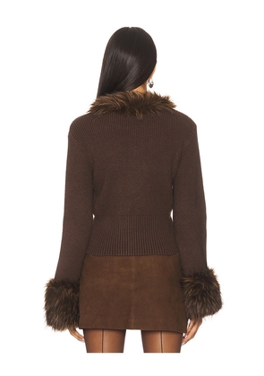 Apparis Rosa Cardigan in Brown. Size M. Also in S, L.